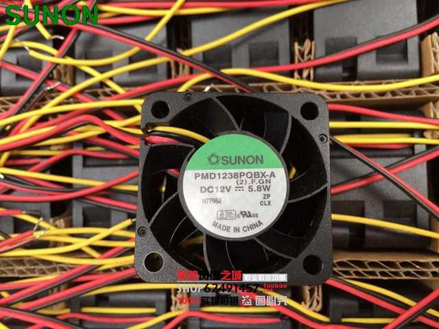 For Sunon 3828 PMD1238PQBX-A 12V 5.8W 3 speed cooling fan
