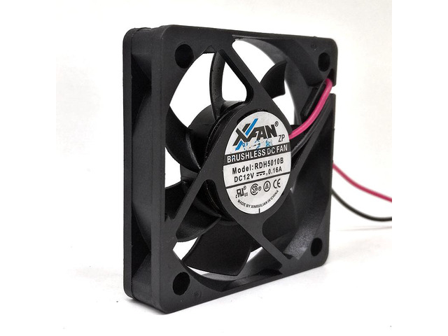50mm 10mm Slim Cooling Fan RDH5010B DC Brushless 12V 0.16A 50x50x10mm 2-wire Ball Bearing Square Server Inverter Cooler Fan