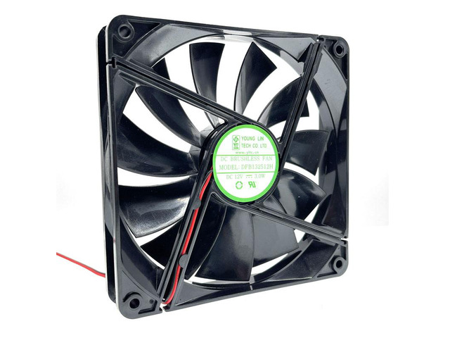 Replace DFB13512H 135mm PSU Chassis Cooling Fan DC 12V 0.28A 1800RPM 13525 135X135X25mm 2 Wires Dual Ball Bearing