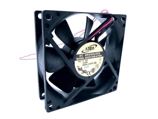 AD0812HB-A70GL 8cm 8025 80mm fan 80x80x25mm 12V 0.25A 3000RPM 38CFM Double ball bearing cooling fan