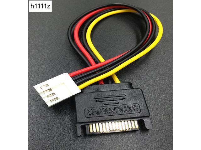 Cable SATA 15Pin Male to 4Pin Female FDD Floppy Adapter Hard Drive Power Cables Cord 20cm D Port Small 4pin to SATA Power Cable