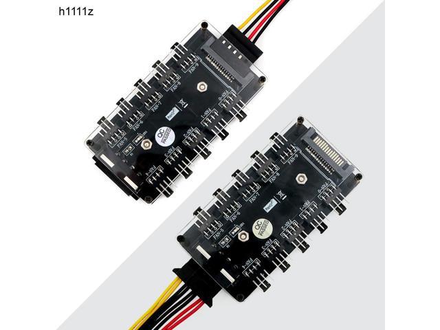 Fan HUB Adapter 4Pin Molex or SATA 15Pin Power Connector CPU Cooler PC Chassis Case Cooling Fan Splitter 3 pin 4 pin Fan Adapter