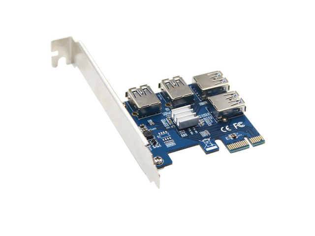 Riser Card PCI-E USB 3.0 PCIe Port Multiplier Card PCI express PCIe 1 to 4 PCI-E to PCI-E for BTC Miner Mining Machine Devices