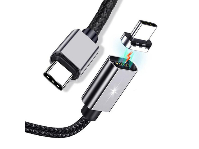 PD 100W USBC to Type C Cable Quick Charger Magnetic Cable Fast Charging for Mackbook Pro Samsung