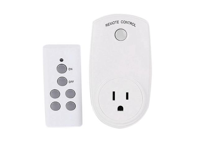 2 Pcs Wireless Remote Control Smart Electrical Outlet Switch Set for Lights Fans Small Appliance Long Range photo