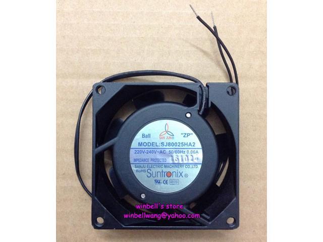 SJ80025HA2 8025 8cm ball bearings AC fan 220V metal frame cooling fan, in stock