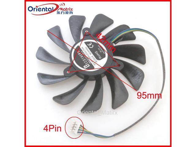 XY-D10015SH 95mm DC12V 0.40A 4Pin VGA Fan For MSI RTX 3060 3060ti GTX1660Ti RTX 2060 2070 AERO ITX OC Graphics Card Cooling Fan