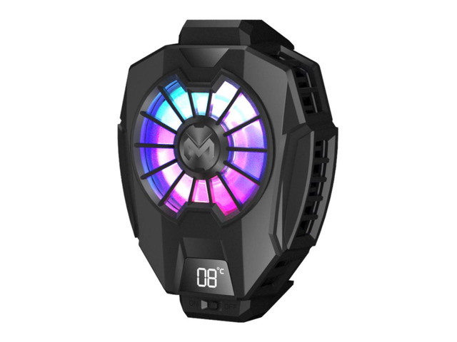 DL05 Mobile Phone Gaming Fan Cooler Heatsink LED Digital Display Portable USB Type-C Gamepad Cooling System Radiator Heat Sink