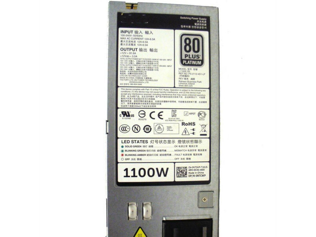 For DELL R520 R620 R720 T620 T420 1100W Power Supply 0GYH9V GYH9V 0GDPF3 GDPF3 0