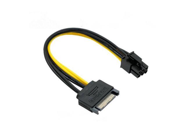 1pcs PCI-E Express Power Cable PSU Power Supply Sata To 6 Pin ATX 18AWG Adapter Riser for Bitcoin Miner