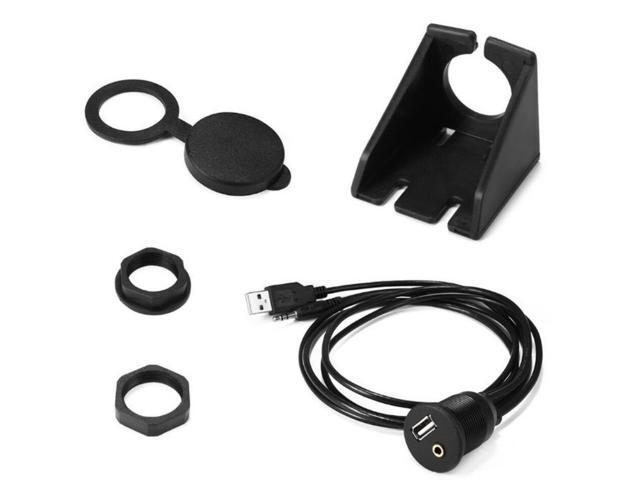 Car Dashboard Flush Mount USB Port Audio AUX Extension Usb Audio Waterproof Cable with Lead Cable 1M