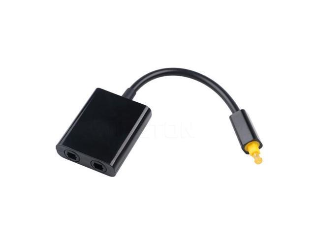 Digital SPDIF Optical Audio Splitter Adapter 2 Way Toslink Splitter SPDIF Optical Cable Splitter Hub 1 Input 2 Output