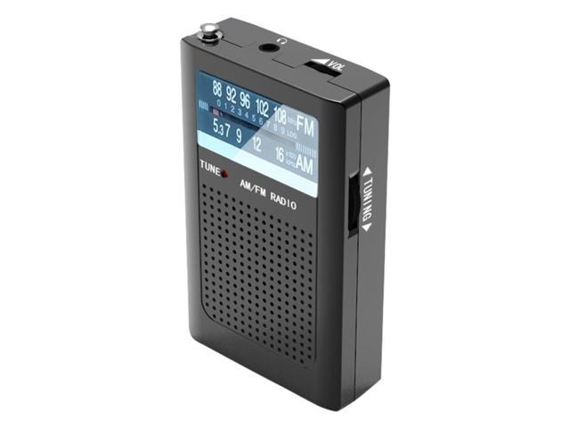 Antenna Digital Radio Portable AM/FM Radio with Monitor Headphone Jack Volume Adjustable for Home Outdoor Use