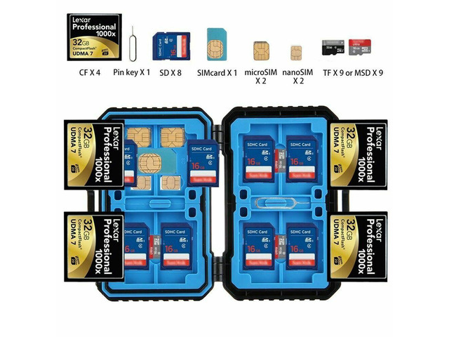 27 In 1 Memory Card Case Holder SD SDHC CF Hard Storage Anti-shock