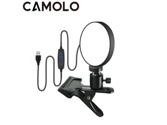 4' Clip LED Ring Light Fill Light for Computer Notebook Live Stream Desk Clip