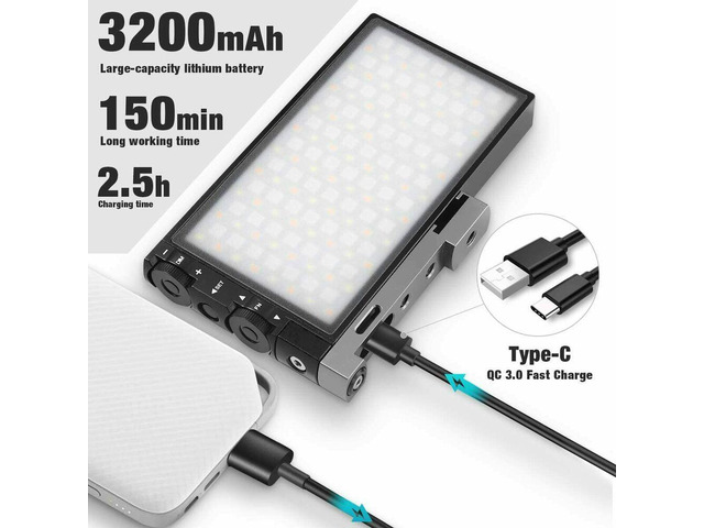 Pixel G1S Full Color RGB Video Light 2500-8500K Dimmable Camera LED Fill Lights