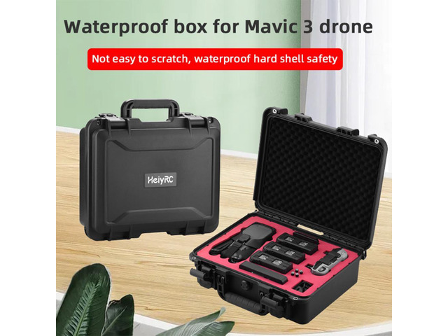 Waterproof Hard Shell Case for Mavic 3 Drone Portable Handbag Carrying Case for Mavic 3 Drones and Accessories