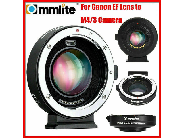 Commlite Auto Focus Lens Adapter 0.71X Canon EF To Micro Four Thids M4/3 Olympus
