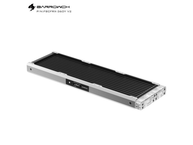 Barrowch Thick 30mm FBCFRX-360Y V2 Chameleon Fish series removable 360 radiator with display screen PMMA edition