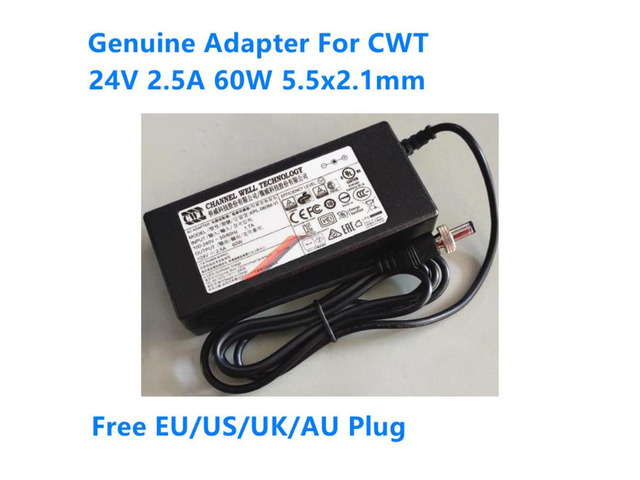 24V 2.5A 60W 5.5x2.1mm KPL-060M-VI AC Power Adapter For CWT Power Supply Charger