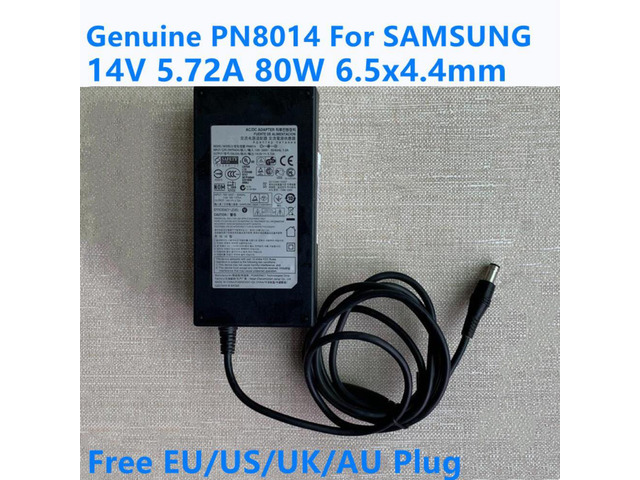 14V 5.72A 80W PN8014 AC/DC Power Adapter For SAMSUNG TA750 S27A950D BN44-00455A LT27A950 LT27A750 LCD Monitor Charger