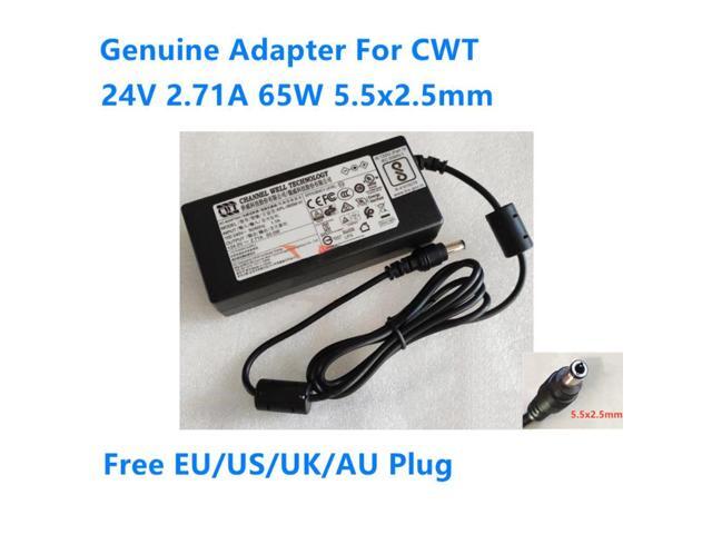 24V 2.71A 65W 5.5x2.5mm KPL-065M-VI AC Adapter For CWT Power Supply Charger
