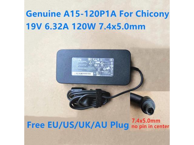 19V 6.32A 120W 7.4x5.0mm No PIN Inside For Chicony A15-120P1A 120W Laptop Power Supply Charger AC Adapter