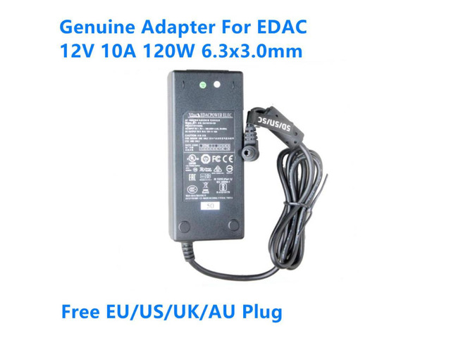 12V 10A 120W 6.3x3.0mm EDAC EA11011H-120 EA11011H50AC Adapter For Laptop Power Supply Charger