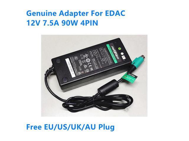 12V 7.5A 90W 4PIN EA11001A-120 AC Adapter For EDAC Power Supply Charger