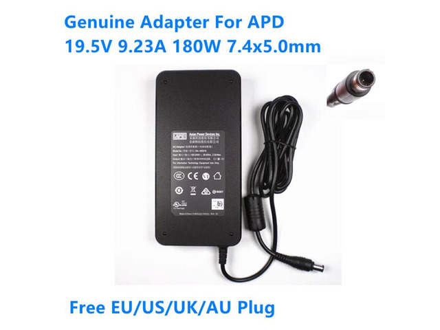 19.5V 9.23A 180W 7.4x5.0mm APD DA-180D19 Power Supply AC Adapter For Laptop Power Charger
