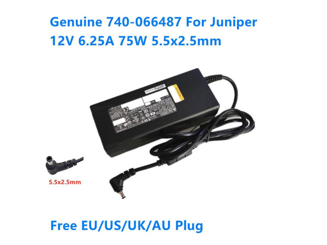 740-066487 12V 6.25A 75W 5.5x2.5mm DELTA ADP-75AR B AC Adapter For Juniper Firewall Router Power Supply Charger