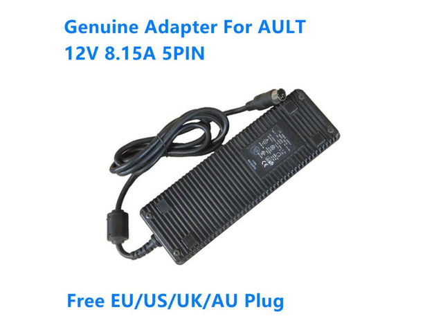12V 8.15A 5pin PW132 PW132RA1200F02 AC Adapter For AULT ITE Power Supply Charger