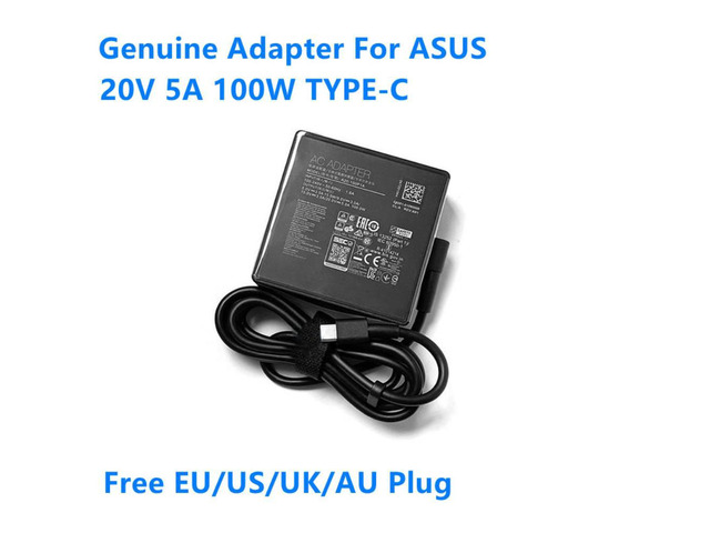 20V 5A 100W Type-C A20-100P1A Power Supply AC Adapter For ASUS ROG USB Laptop Charger