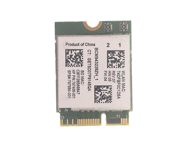 BCM943228ZH BCM943228Z WIFI Fit for Bluetooth 4.0 NGFF 300Mbps WLAN Card 802.11a