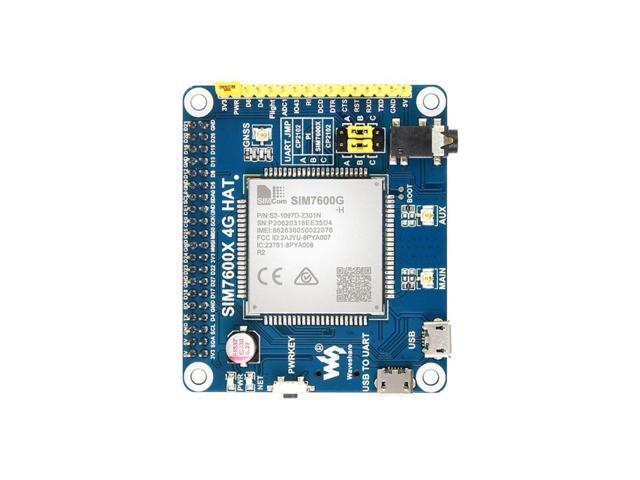 SIMCOM LTE Cat4 module SIM7600G-H Raspberry Pi 4G Module Expansion Board GNSS Module Global Communication Compatible with 3G/2G