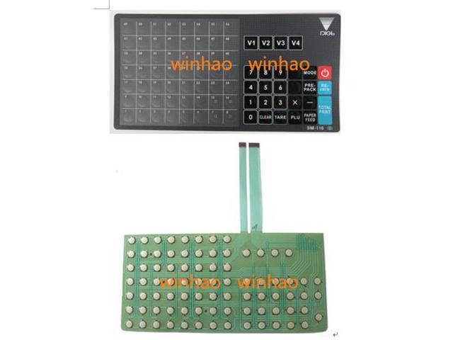 sm110 overlay english keyboard film + green internal circuit for DIGI SM-110p and SM-110p plus label scale