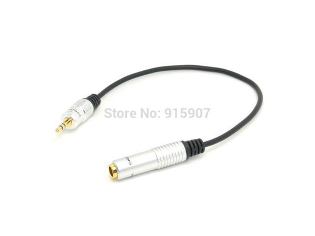 20cm Audio Aux 6.35mm 1/4' Female to 3.5mm 1/8' Male Stereo Headphone Plug Adapter Converter Cable