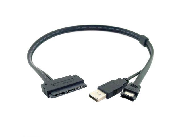 USB to SATA Cable Cord SATA eSATA Data Power Cable 2.5' inch Hard Disk Drive SATA 22Pin TO Esata Data + USB Powered Cable 50cm