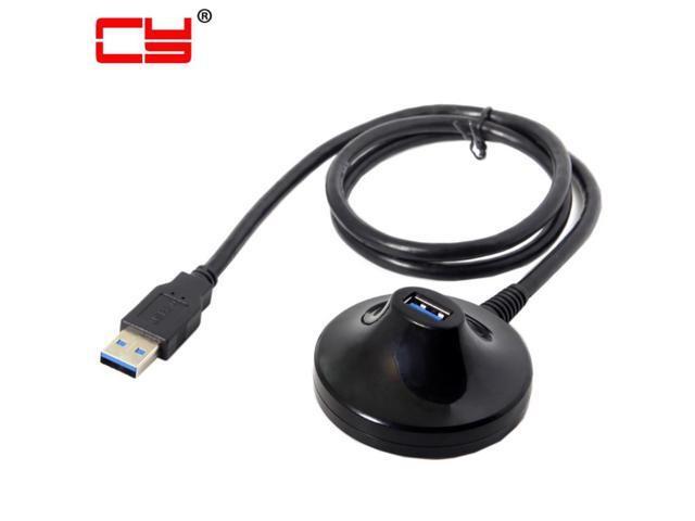 Type-A USB 3.0 Male to Female Extension Dock Station Docking Extending Adapter Cable Cord Converter Connector 0.8m Black