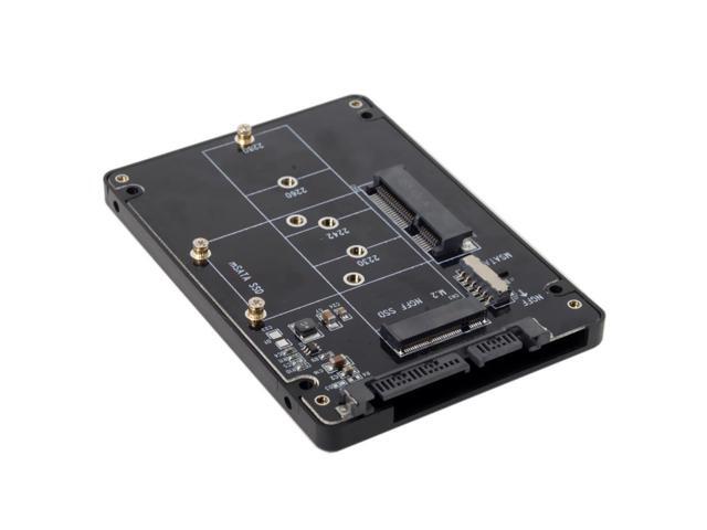M.2 NGFF B-key & mSATA SSD to SATA 3.0 Adapter Converter Case Enclosure with Switch Combo