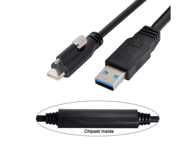 8m USB3.0 Data Cable Mount Type to USB 3.1 Type-C Single Screw Locking for Industrial Camera Recorder & Laptop PC & Disk NGFF