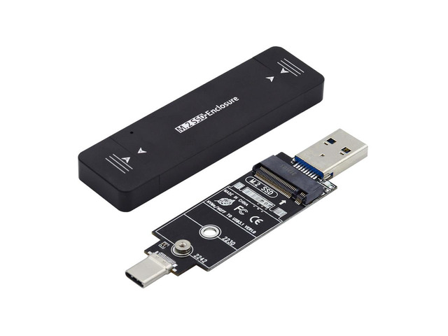 To NVME M-key M.2 NGFF SATA SSD PCBA Case 2230/2242mm Adapter Combo Type-C & USB3.0 RTL9210B Chipset