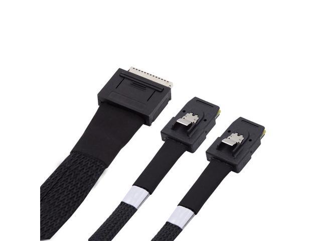 OCuLink PCIe PCI-Express SFF-8611 8x 8-Lane to Dual SFF-8087 4x SSD Data Active Cable 50cm