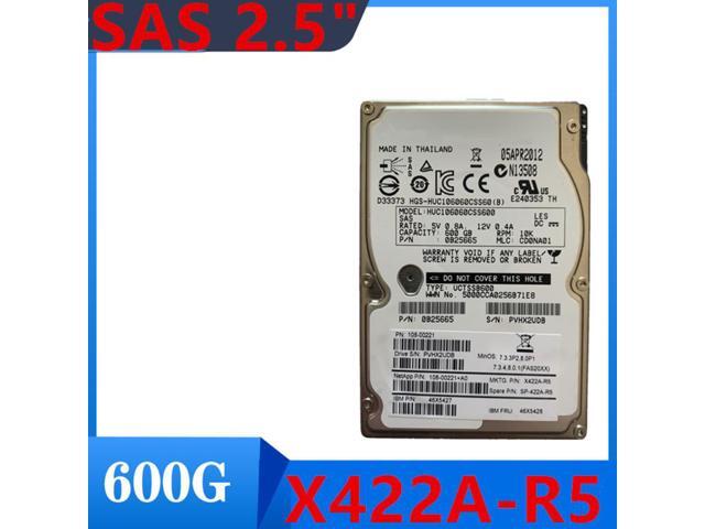 HDD For NetApp 600GB 2.5' SAS 6 Gb/s 64MB 10000RPM For Internal Hard Drive For Server HDD For X422A-R5 SP-X422A-R5