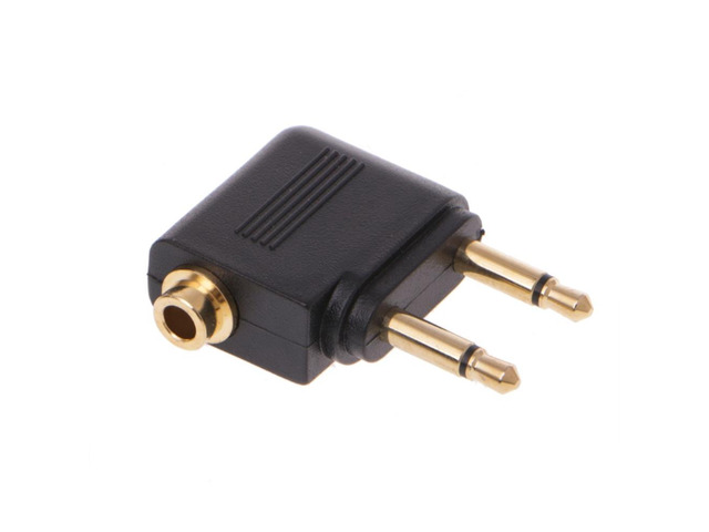 2 Pcs Gold Plated 3.5mm 2 Male To 1 Female Headphone Jack Socket o Adapter