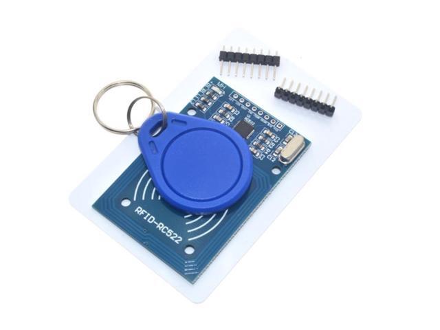 Advanced RFID-RC522 Kit Card Sensor Module Set with S-50 Blank Card with Key Ring Compatible with Raspberry-Pi Arduinos