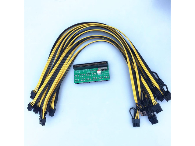 free ship DPS-1200FB Power Supply Adapter Board+10 Pcs 6+2P Cable 40cm For Ethereum Mining Breakout Adapter with 10Pcs 8P psu