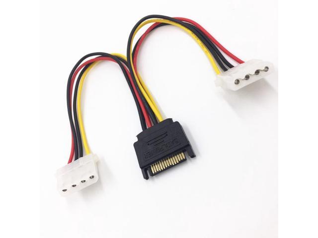 SATA Revolution To IDE Power Cord SATA15pin Male Head One Point Two Serial Port To Dual 4pin Female Sata To IDE