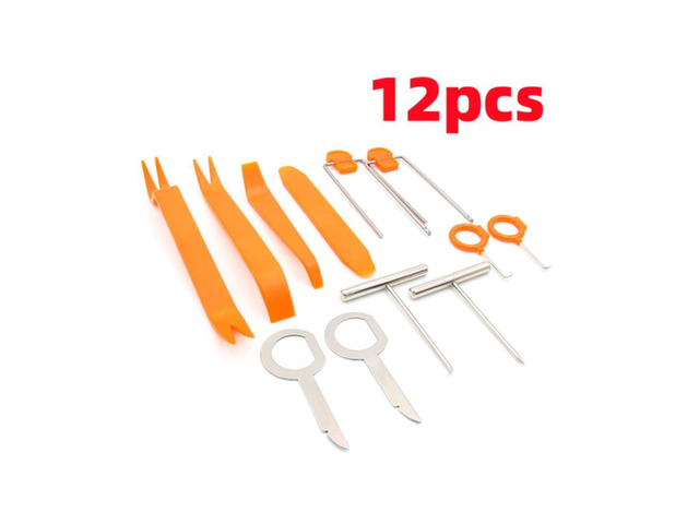 Car Audio Removal Auto Repair Disassembled Plastic Tool Automobile Radio Pry Tool 12PCS Removal Interior Disassembly Install