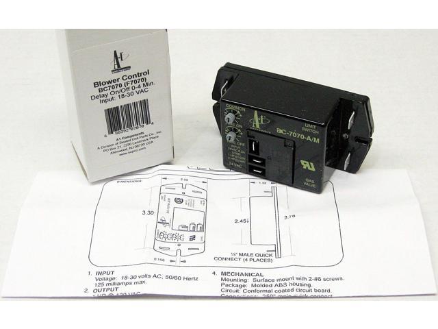 A-1 Components BC7070 Time Delay Blower Control BC-7070-A/M